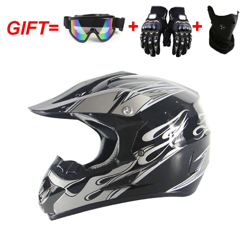 Adult Motocross Dirt Bike Helmet Dirtbike ATV Helmet Unisex Adult Men Women Adjustable Off-Road Motorcycle Helmet