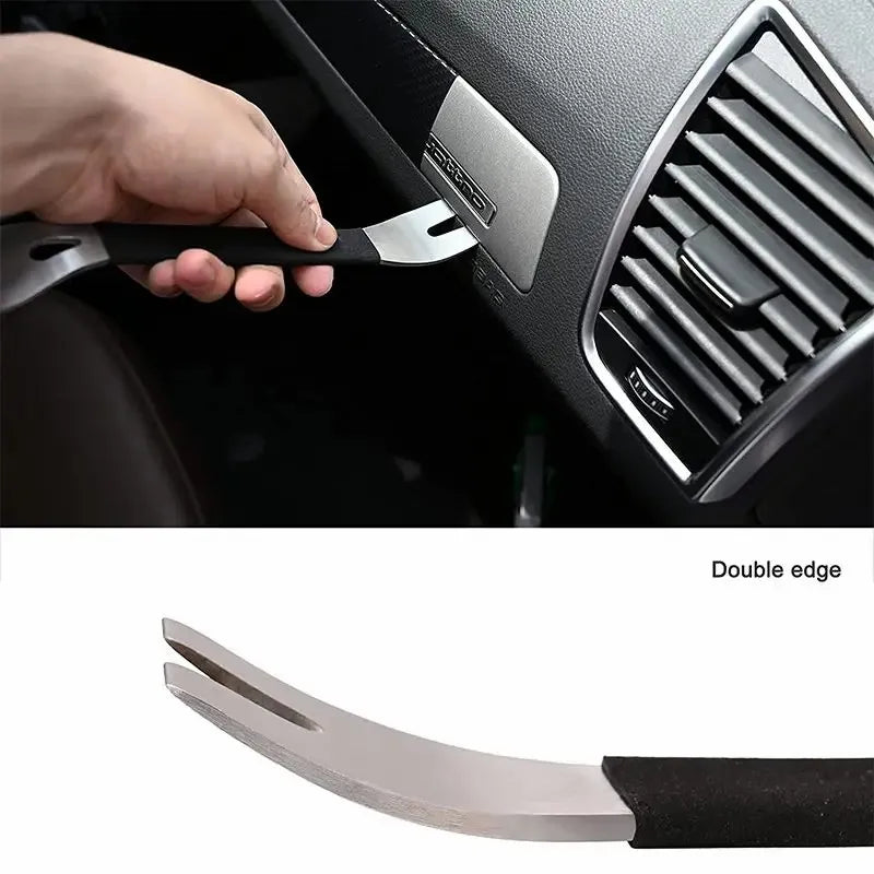 6Pcs Car Removal Tool Kits Car Door Clip Panel Trim Dash Auto Radio Metal Removal Pry Tool Automobile Interior Disassembly Tools