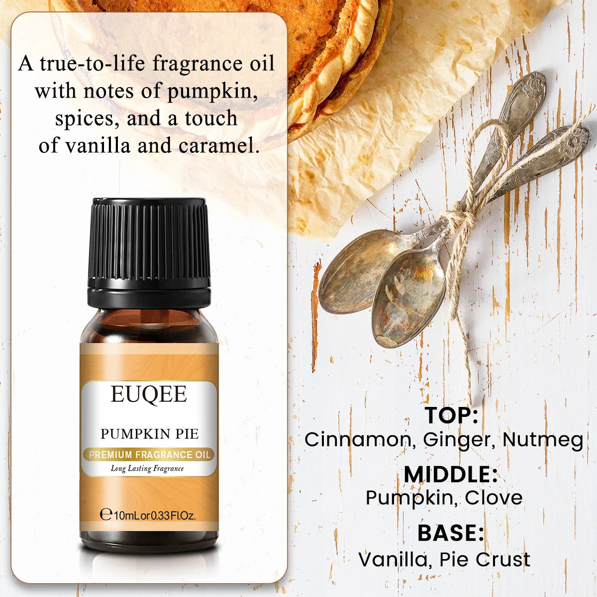 EUQEE 10ML Coconut Vanilla Bubble Gum Fragrance Oil For Making Candle, DIY Soap Coffee Cake Cedarwood Premium Aroma Oils