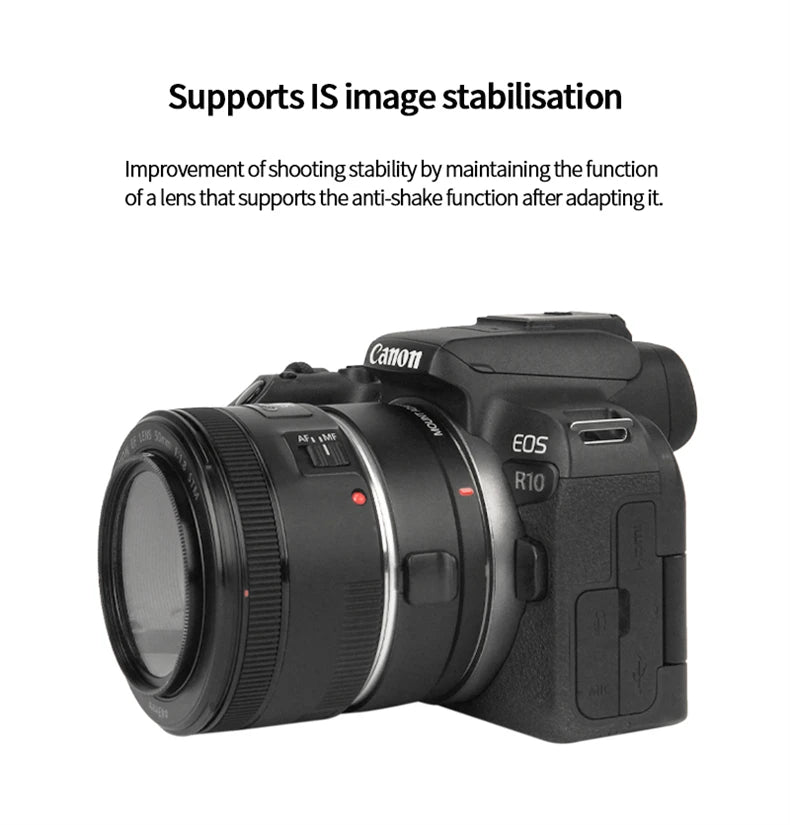 EF-EOS R Lens Adapter Electronic Auto-Focus EF to R Mount Adapter for Canon EF/EF-S Lens to EOS R Series Mirrorless Cameras