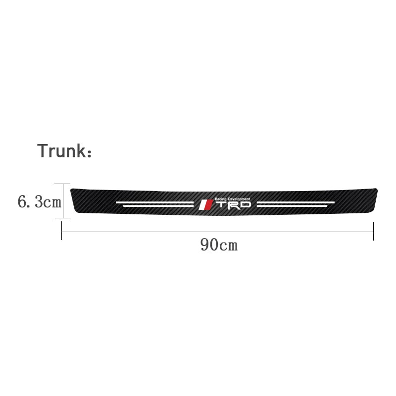 1/4/5Pcs Car Door Sill Scuff Plate Decor Carbon Fiber Stickers For Toyota GR Corolla Yaris Aygo Prius RAV4 Crown CHR Camry Auris