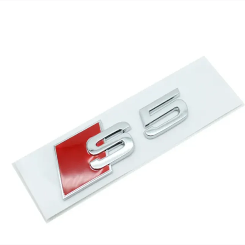 Car Rear Trunk Emblem Logo Badge Sticker for audi S3 S4 S5 S6 S7 S8 Letter Number Emblem Sport S-Klasse Umbau
