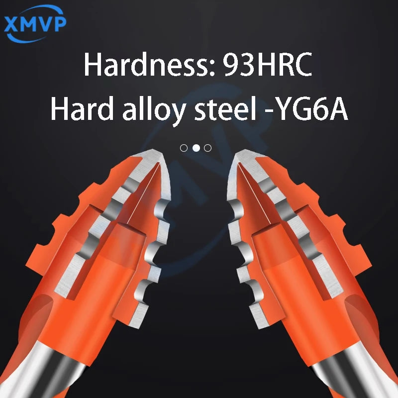 Four-edge serrated drill, eccentric drill bit, high-hardness tile and concrete drilling Super hard electric drill dry drilling