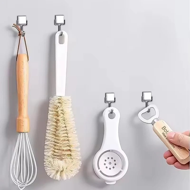 30Pcs Square Strong Magnetic Hooks Multi-Purpose Storage Hooks Home Kitchen Bar Storage Hooks Key Storage Hooks Bathroom Hangers