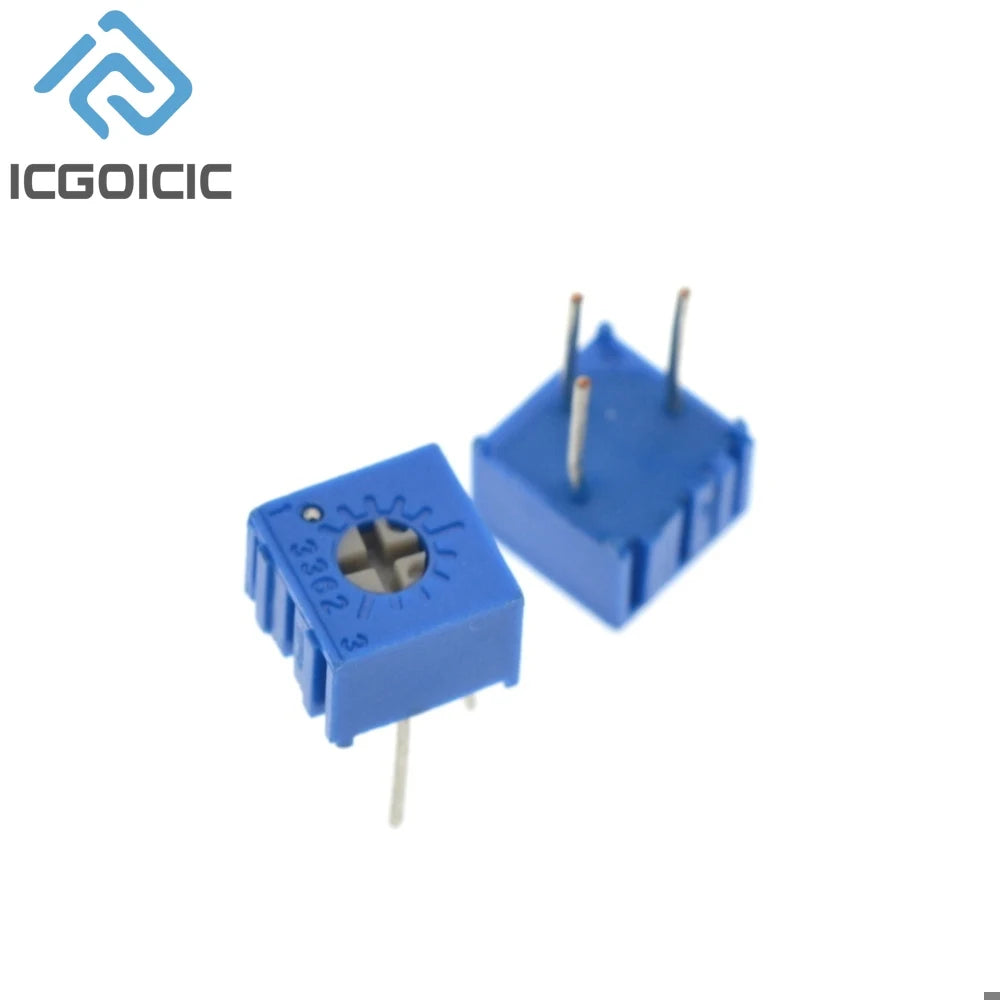 10pcs 3362P Series Resistance 101 201 501 102 202 502 103 Trimpo Trimmer Potentiometer 3362 500R 1K 2K 5K 10K 20K 50K 100K