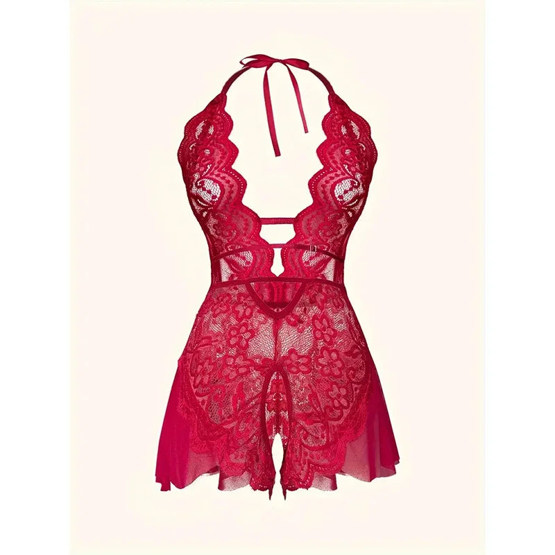 Erotic Hot Sexy Costume Wedding Erotic Underwear Open Crotch Bra Lace Women Babydoll Dress Dirty Women Sexy Lingerie Sex Clothes