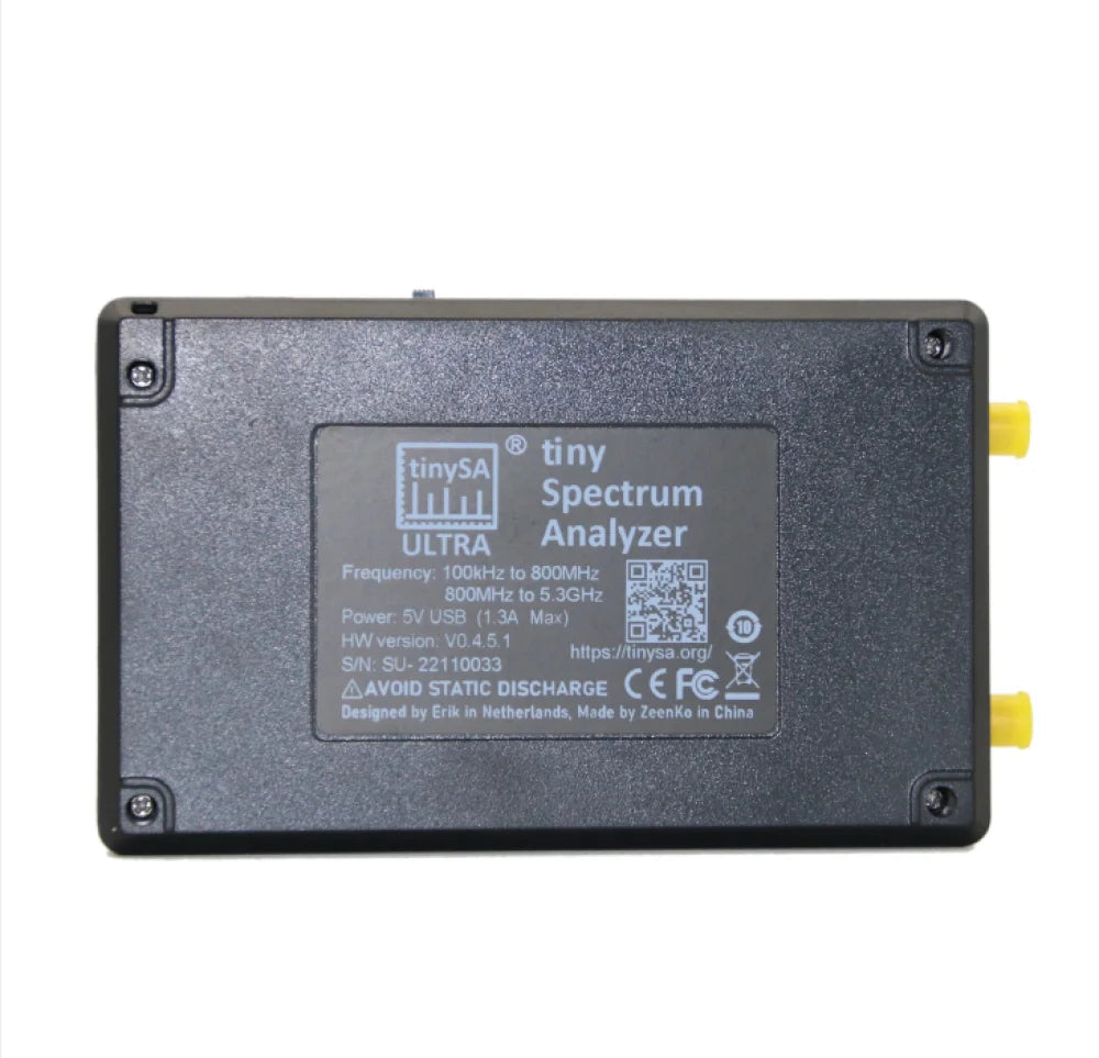 New Tiny Spectrum Analyzer TinySA ULTRA 4" Display 100kHz To 5.3GHz With 32GB Card Version V0.4.5.1 Network Internal Lan Tester