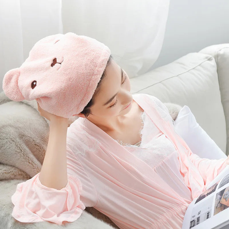 Extra thick and super absorbent headband, towel, shower cap, hair cap