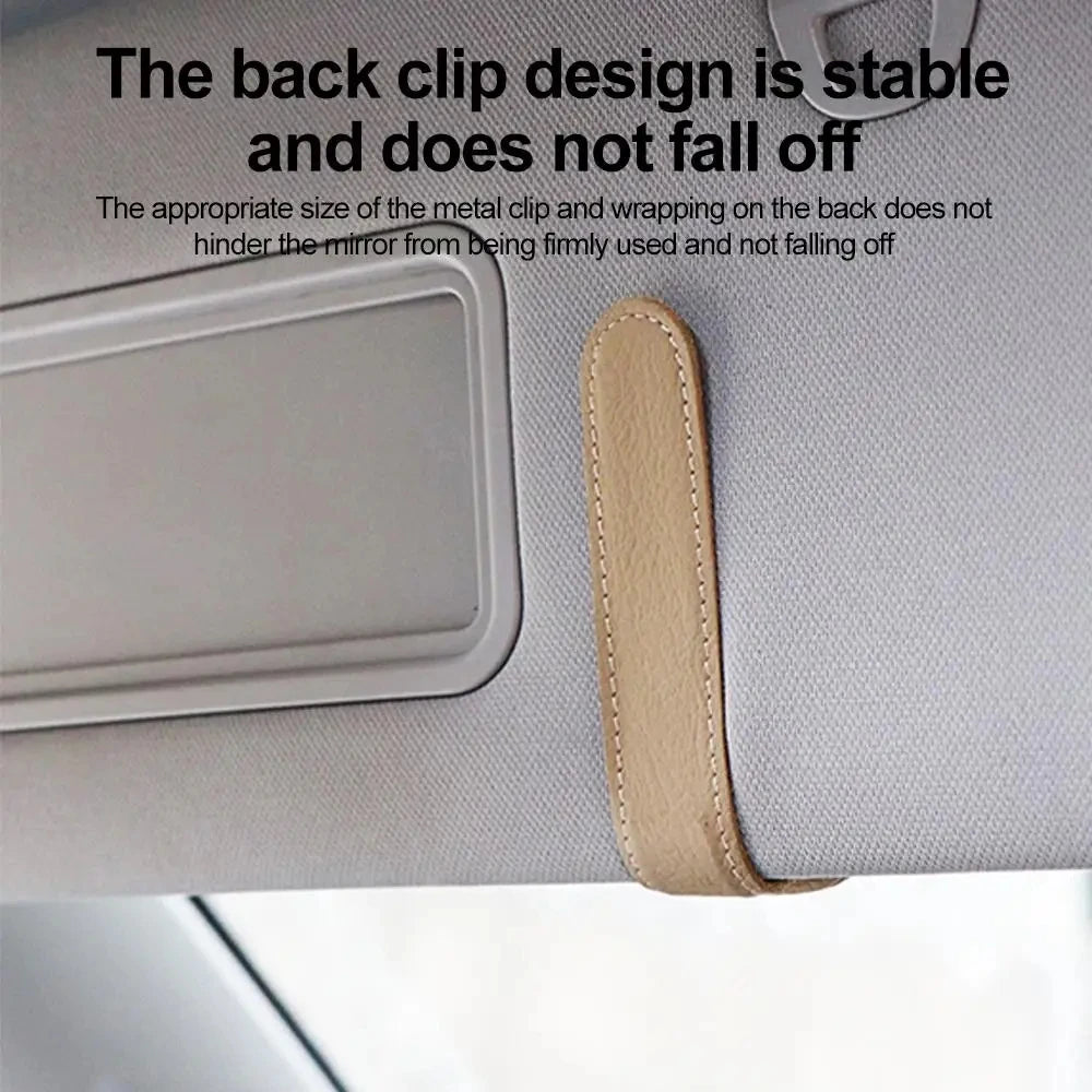 Car Sunglass Holder for Car Visor Sunglasses Clip Magnetic Leather Glasses Eyeglass Holder Truck Car Accessories for Women Men