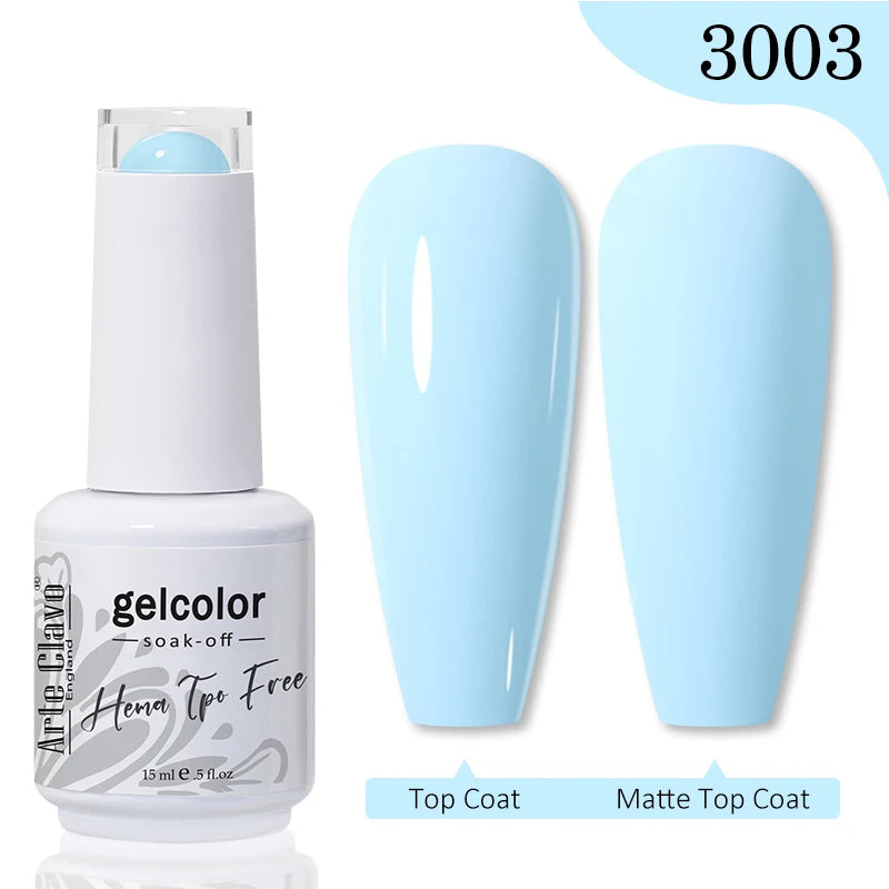 Arte Clavo HEMA TPO FREE Gel Nail Polish Jelly 15ml LED Nail Gel Hybrid Varnish Matt Top Base Coat Nail Art Gellak Primer