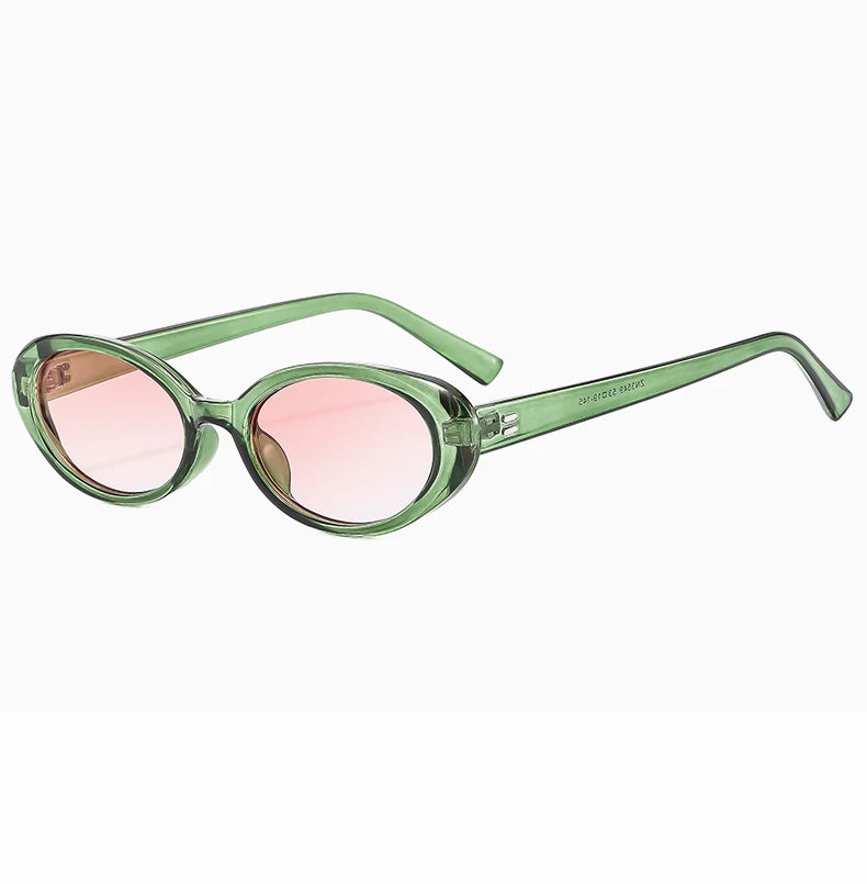 New Women's Retro Oval Sunglasses Black Small Frame Fashion Brand Trendy Hot Points Sun Glasses Female Lady Goggle UV400