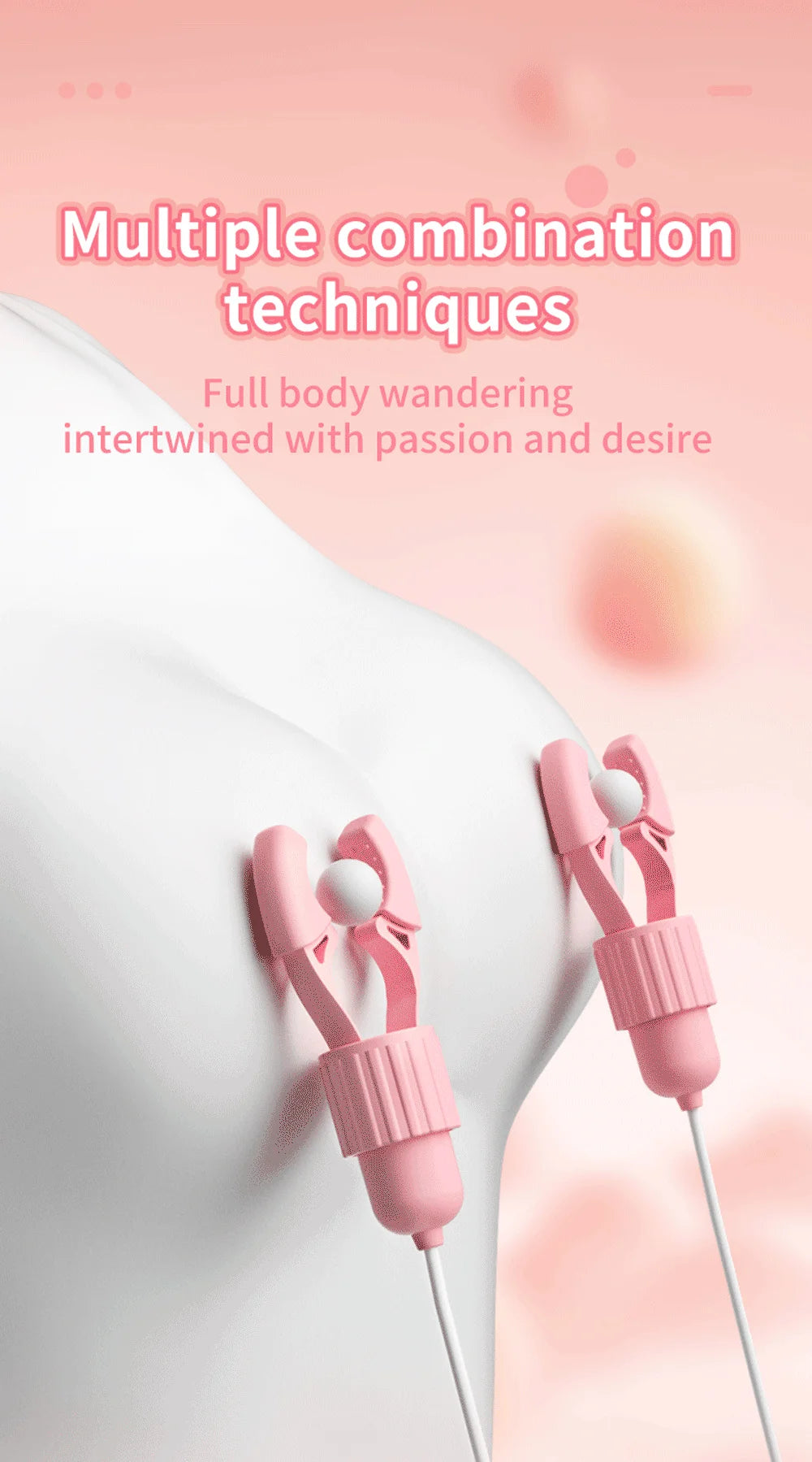 Sucking Vibrating Nipple Clamp Tongue Licking Vibrator For Women Breast Massage Labia Clitoris Clip Stimulation Massager Sex Toy