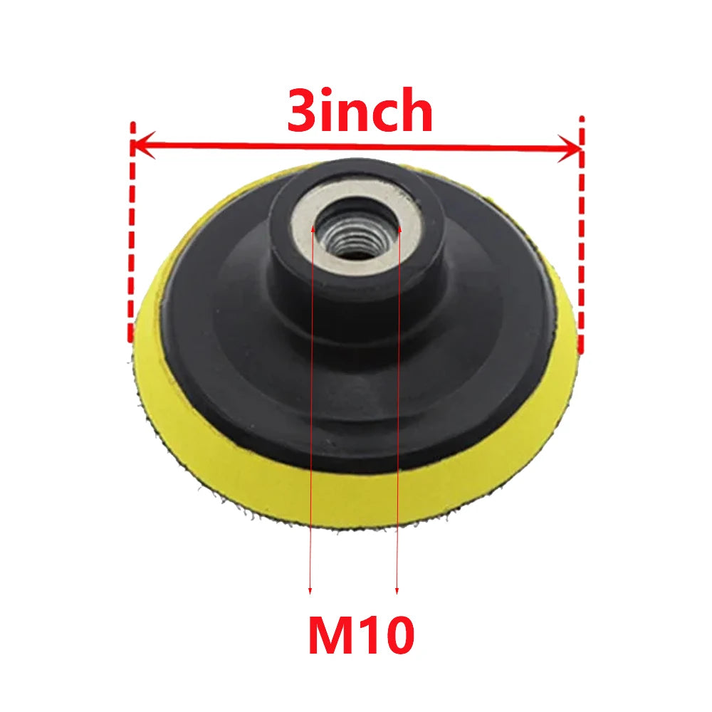 3/4/5/6/7inch M10 M14 Backing Pad Sanding Holder Disc Hook and Loop Polishing Backer Plate Drill Rod for Polisher Grinding Tool
