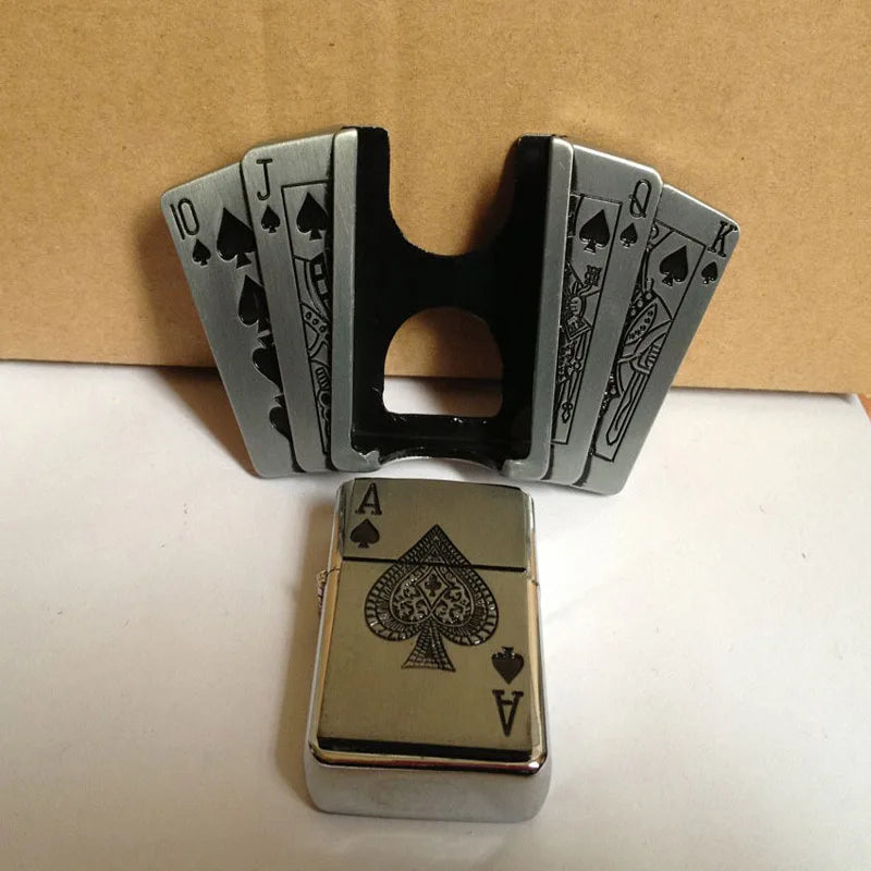 Poker PlayCard series Kerosene Lighter belt buckle, popular in Europe and America