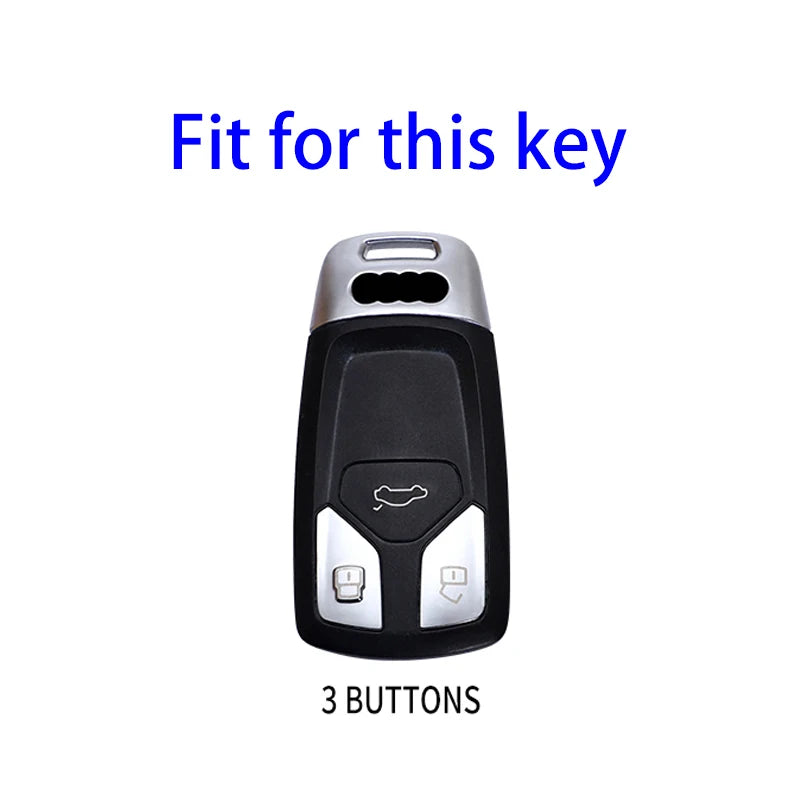 Leather TPU Car Smart Key Case Protective Cover Shell Fob Bag Holder Keychain For Audi A4L A4 A5 S5 8S B9 Q5 Q7 TT TTS TFSI