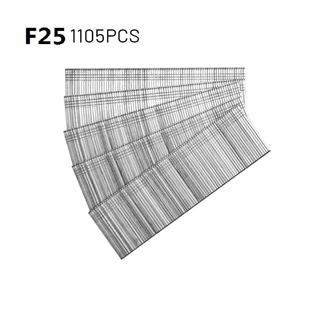 1105 Pcs Staples F15/F20/F25/F30 Straight Brad Nails For DIY Gardening Woodworking Home Improvement Hardware Fasteners Tools