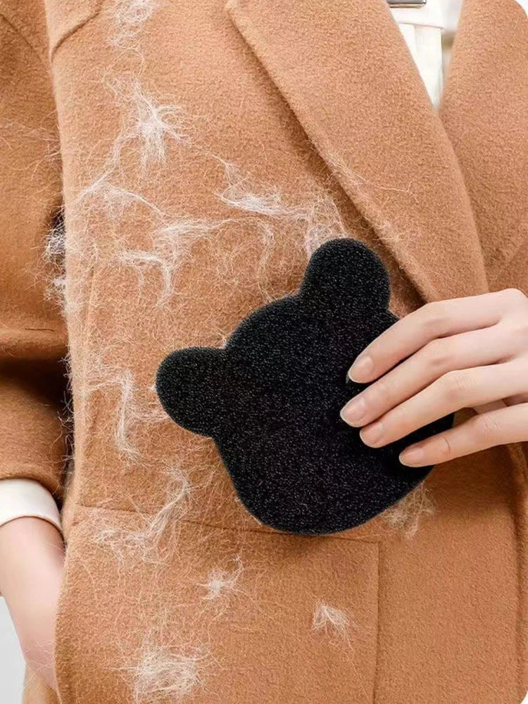 2 /4 Sets Of Household Pet Hair Remover, Machine Washed Bear Sticky Sponge, Reusable, Suitable For Washing Machine, Dryer, Black