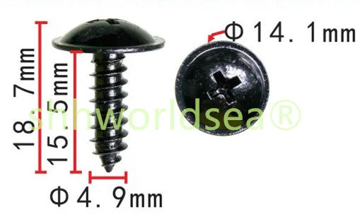 shhworldsea 100pcs auto clips Front and rear bumper front fog lamp engine lower floor clip for HYUNDAI KIA 1249305167E