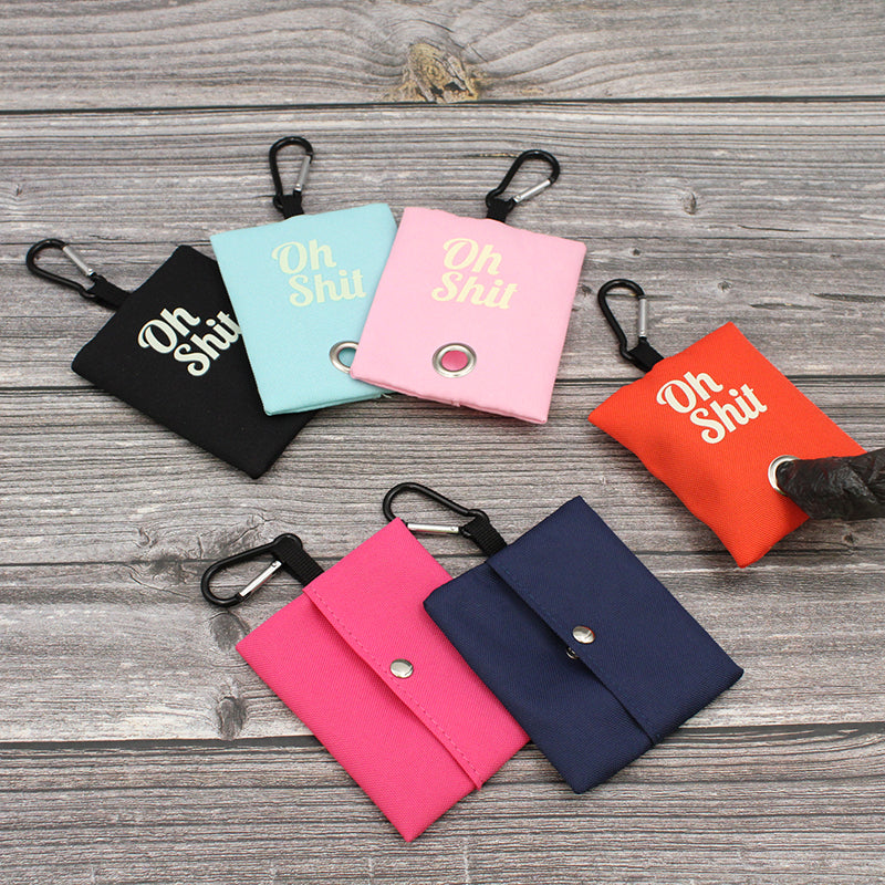 Pet Supplies Canvas Waste Bags Poop Bag Dispenser Portable Pet Poop Bag Holder Outdoor Puppy Kitten Litter Pickup Organizer