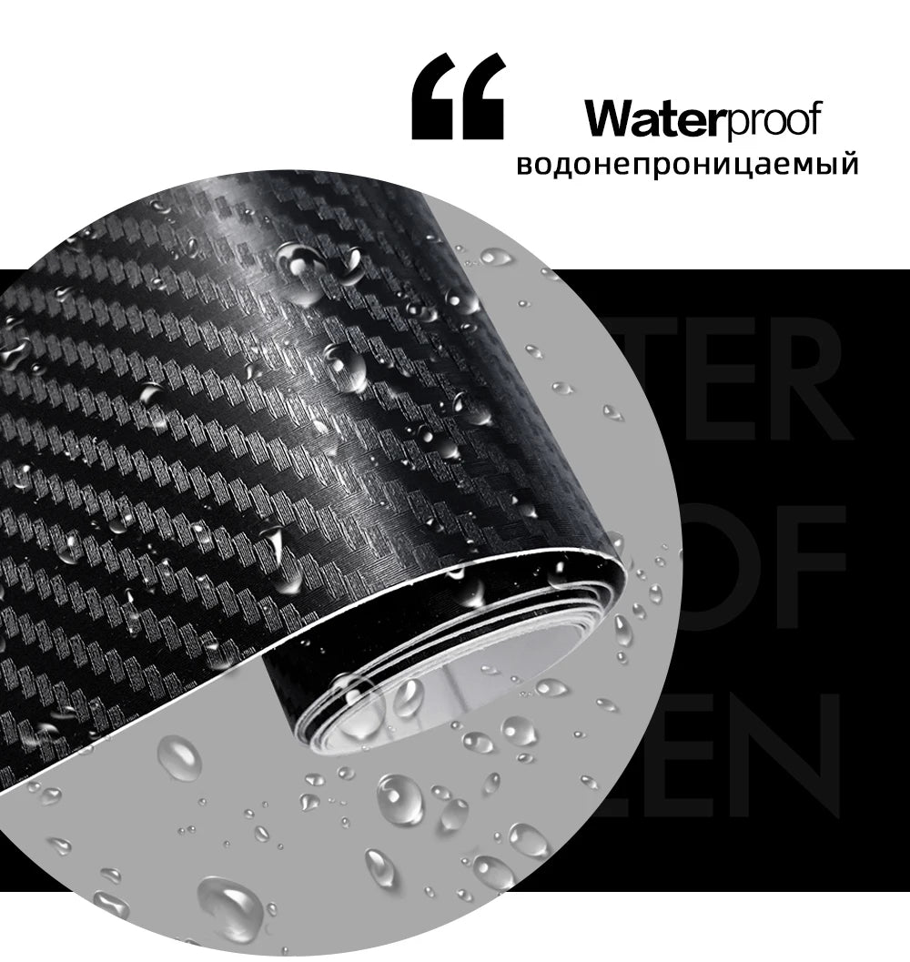 3D Carbon Fiber Vinyl Wrap Film Glossy Black Matte Black Self Adhesive Vinyl Car Wrap Foil Sticker Console Computer Laptop Skin