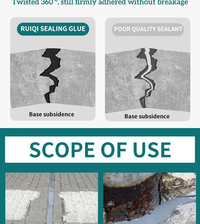 500ml Slab Concrete Crack Waterproof Repair Sealant Caulk Roofing Plugging Repair Cement Sealant Angle Crack Plugging Material