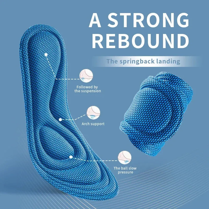 1 Pair Sports Massage Insole Memory Foam Insoles for Shoes Men Women Nano Antibacterial Massage Sport Insole Feet Orthopedic Sho