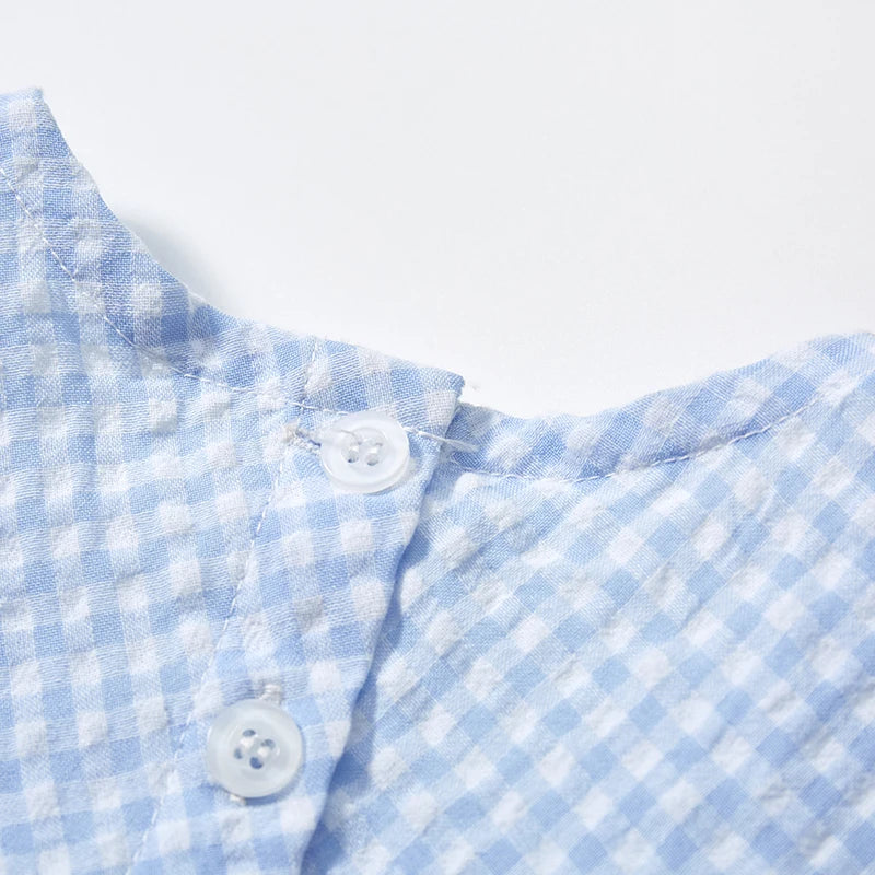 Little Maven 2024 Kids Clothes Summer Lattice Dress Baby Girls Clothes Cartoon Ducks Dresses Children's Clothing Vestidos Cotton