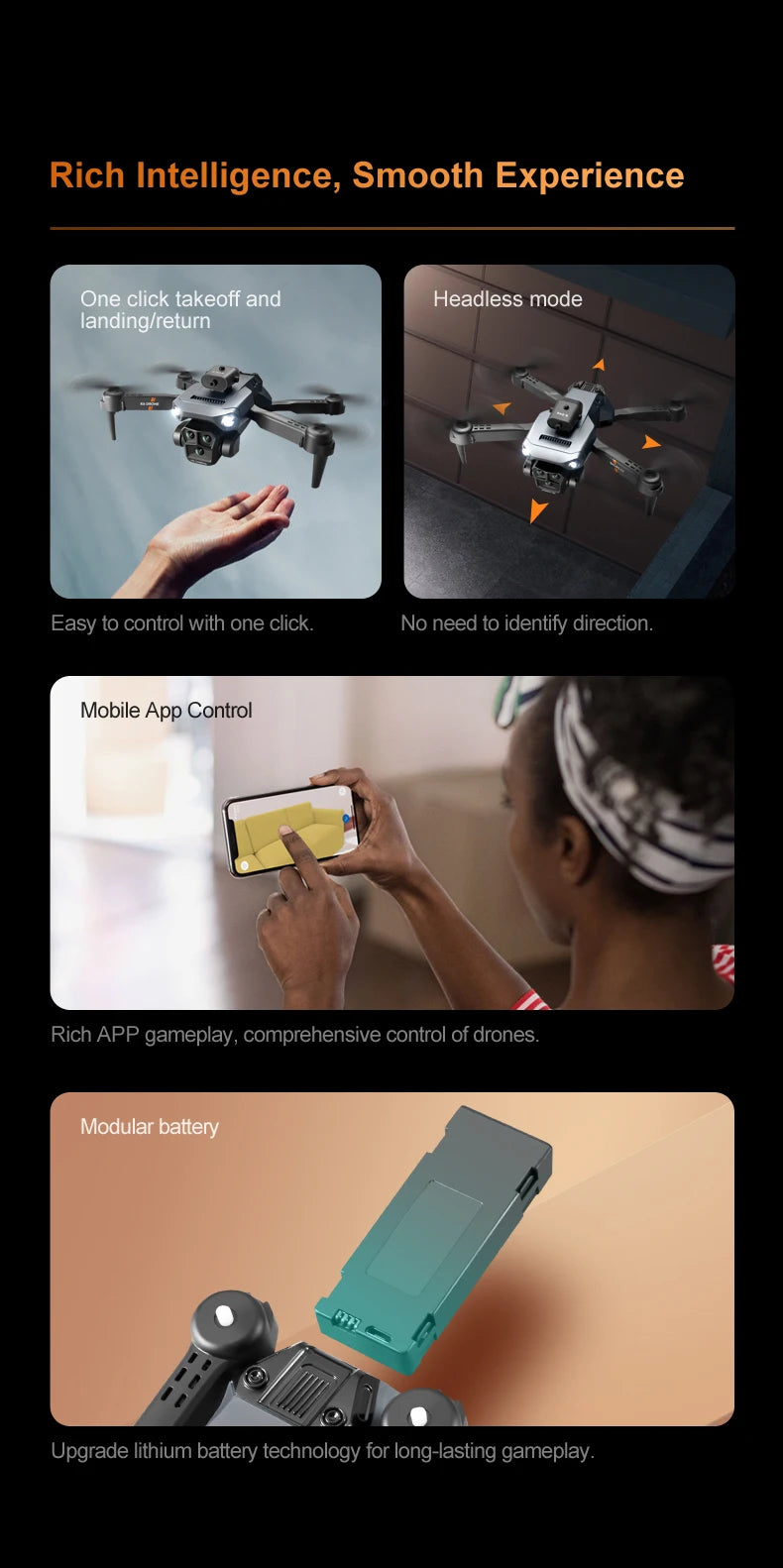 K6 MAX Triple-Camera Drone 4K HD Optical Flow Positioning 360° Obstacle Avoidance Foldable Quadcopter Wifi FPV RC Toys Dron
