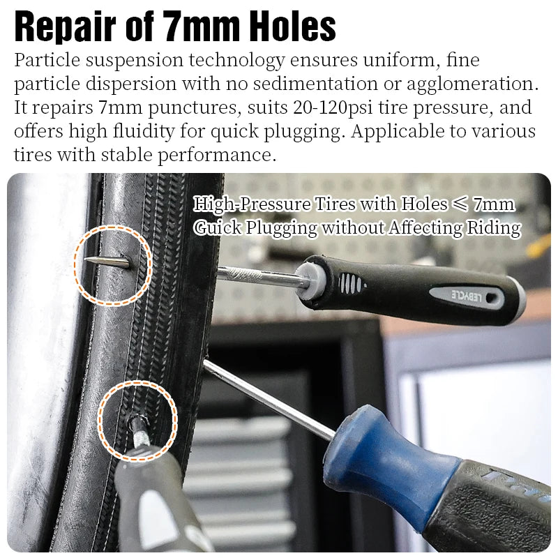LEBYCLE MTB Road Bicycle Tubeless Tire Sealant Bike Low-Ammonia Tubeless Puncture Repair Fluid Bike Vacuum Tires Repair Tool