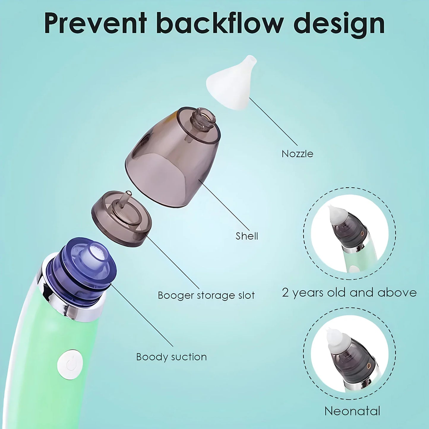 New Electric Baby Nasal Aspirator Electric Nose Cleaner Sniffling Equipment Safe Hygienic Nose Snot Cleaner For Newborn