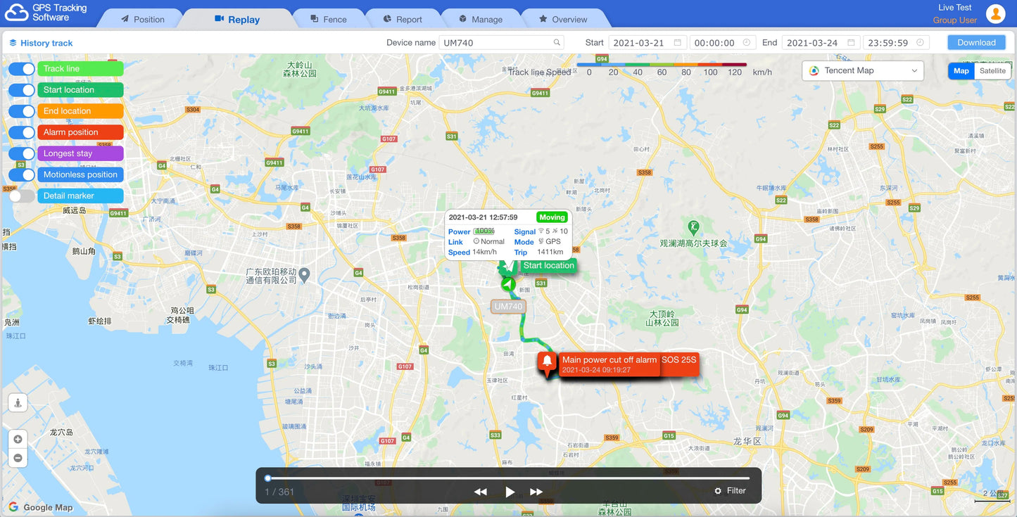 Lifetime IMEI Activation GPS Tracking Software Platform and APP For ST901 GT06 TK103 NR008 FMB920