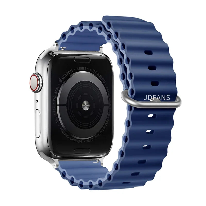 Ocean Band for Apple watch Ultra Series 10 9 7 8 5 6 SE 49mm 45mm 46mm 42mm 44mm 40mm 41mm Silicone bracelet correa iWatch Strap