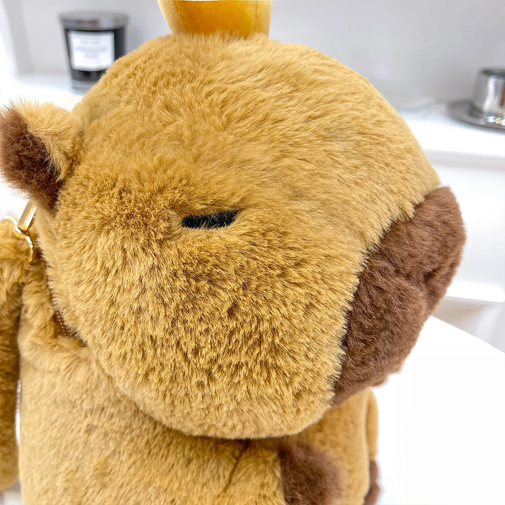 NEW Kawaii Plushie Doll Capybara Plush Backpack Handbag Children's Bag Toy Shoulder Bag Mini Knapsack Bags Gifts For Girlfriend