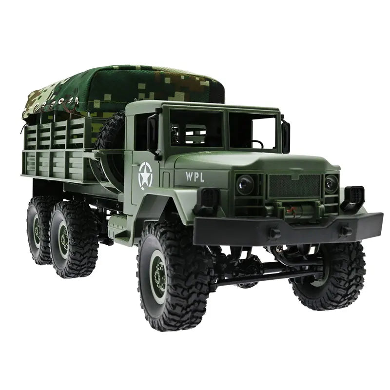 Wpl Naughty Dragon B16 1 6wd Military Truck With Canvas Rc Car Climbing Remote Control Plaything Holiday Birthday Gift Boy