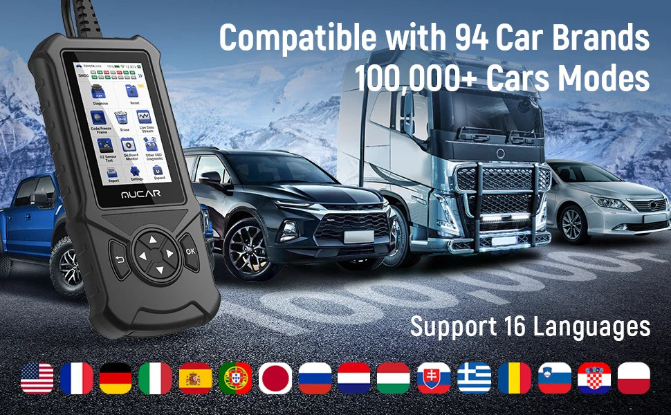 MUCAR CDE900 Auto OBD2 Scanner Engine Airbag ABS TCM System Diagnose Code Reader WIFI Update Car Diagnostics Tool