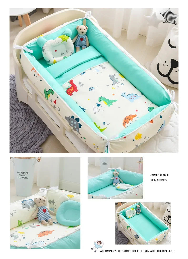 New Folding Baby Sleeping Nest Newborn Bed Crib Travel Playpen Mattress Child Toddler Playpens Photography Cama Bebe with Pillow