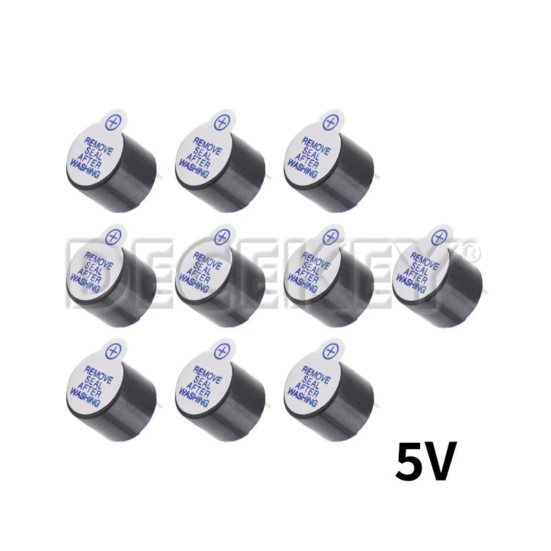 10/20pcs Active Buzzer 5V Magnetic Long Continous Beep Tone Alarm Ringer 12*9.5mm Mini Active Piezo Buzzers, for Arduino