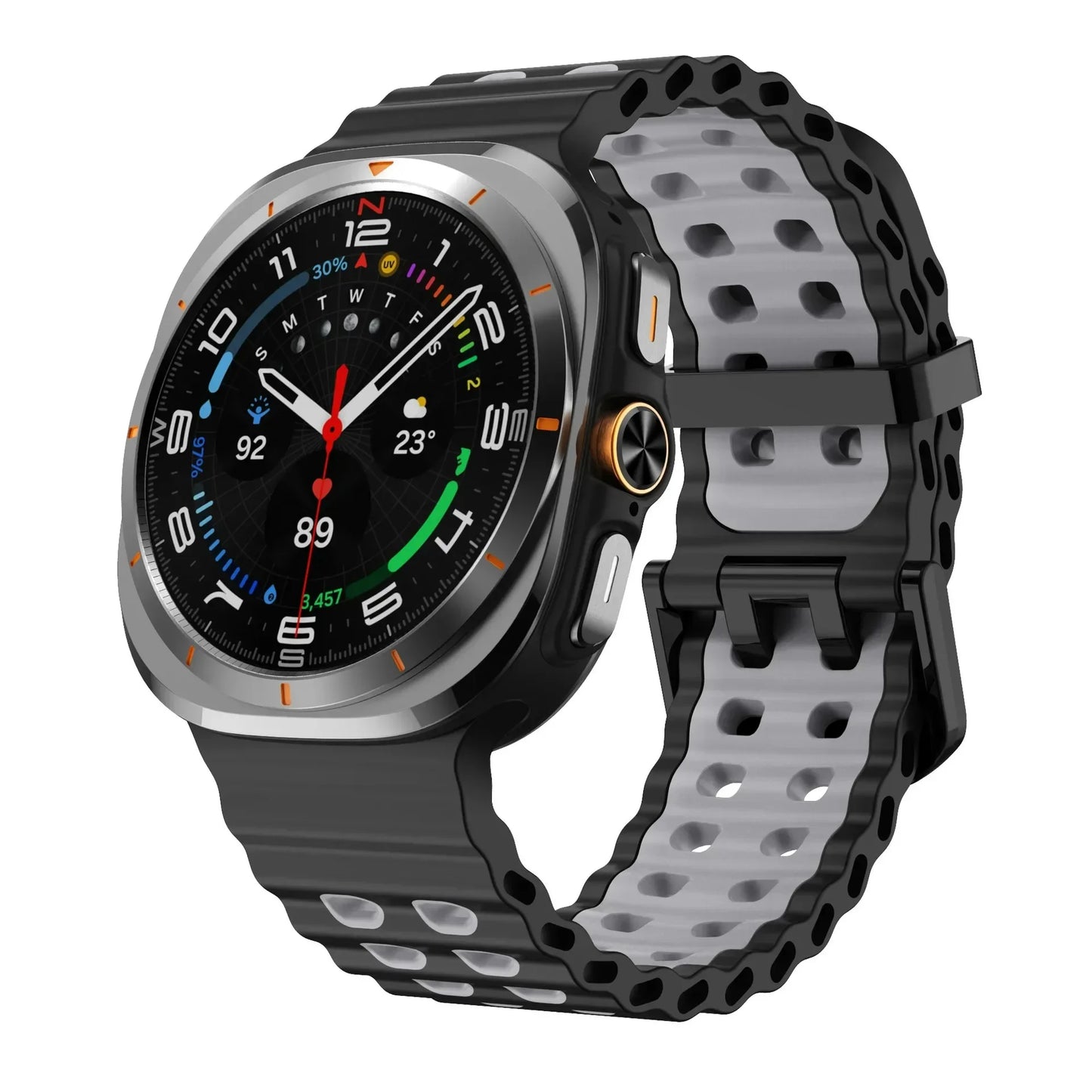Ocean Strap for Samsung Galaxy Watch Ultra 2025 Sports Silicone Band for Galaxy Watch 8-7 Ultra 47mm Official Original Wristband