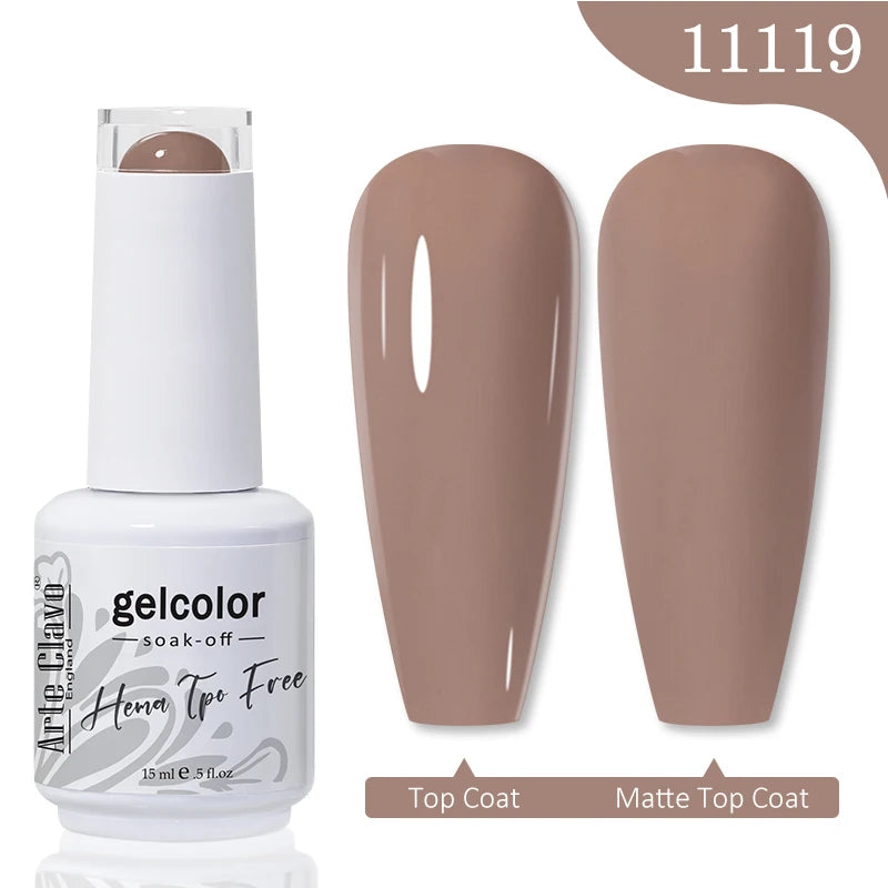 Arte Clavo HEMA TPO FREE Gel Nail Polish Jelly 15ml LED Nail Gel Hybrid Varnish Matt Top Base Coat Nail Art Gellak Primer