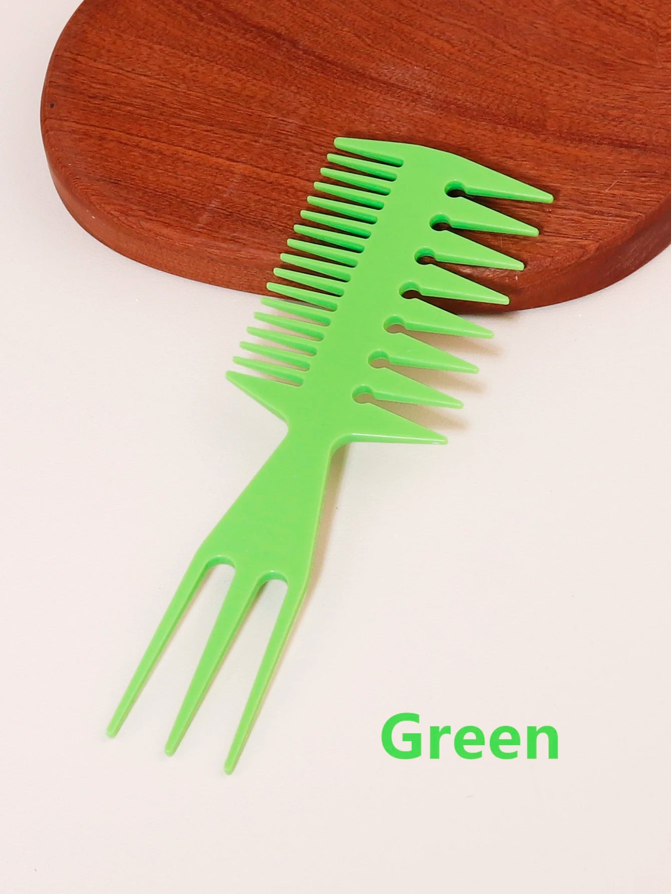 1 multi-functional fishbone shaped hair brush with wide teeth design African oil head salon tool comb Special for real hair wigs