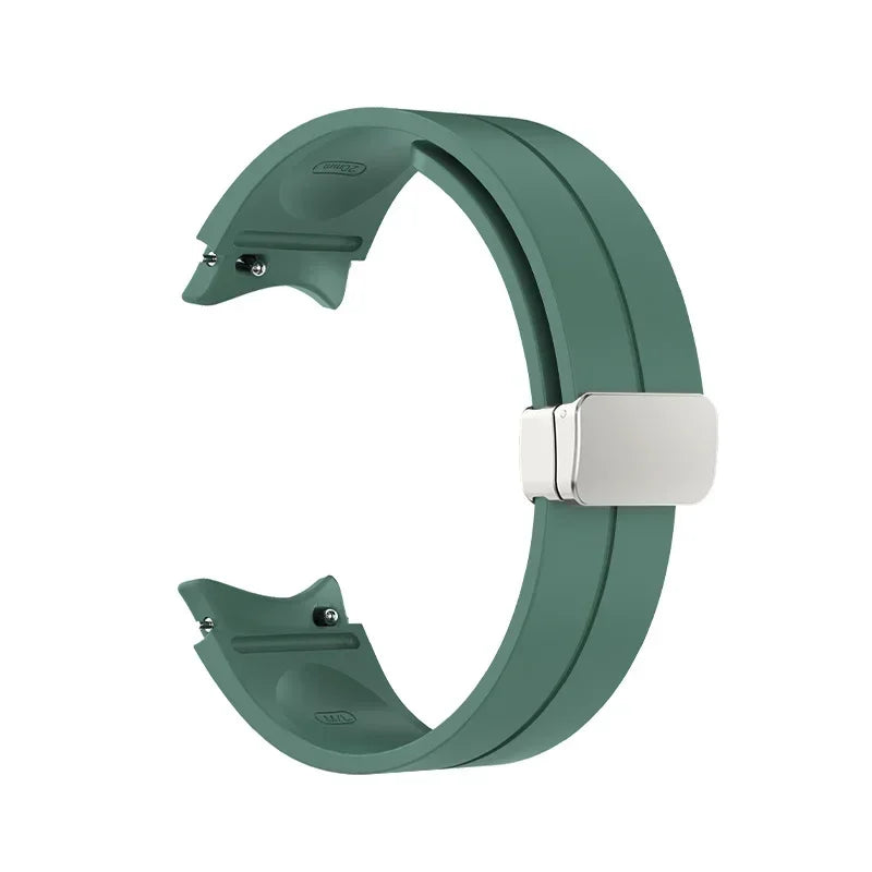 Original Silicone Strap for Samsung Watch 6/5/4 40 44mm 5 Pro 45mm Band Magnetic Buckle Galaxy Watch 4/6Classic 42 43MM 46 47MM