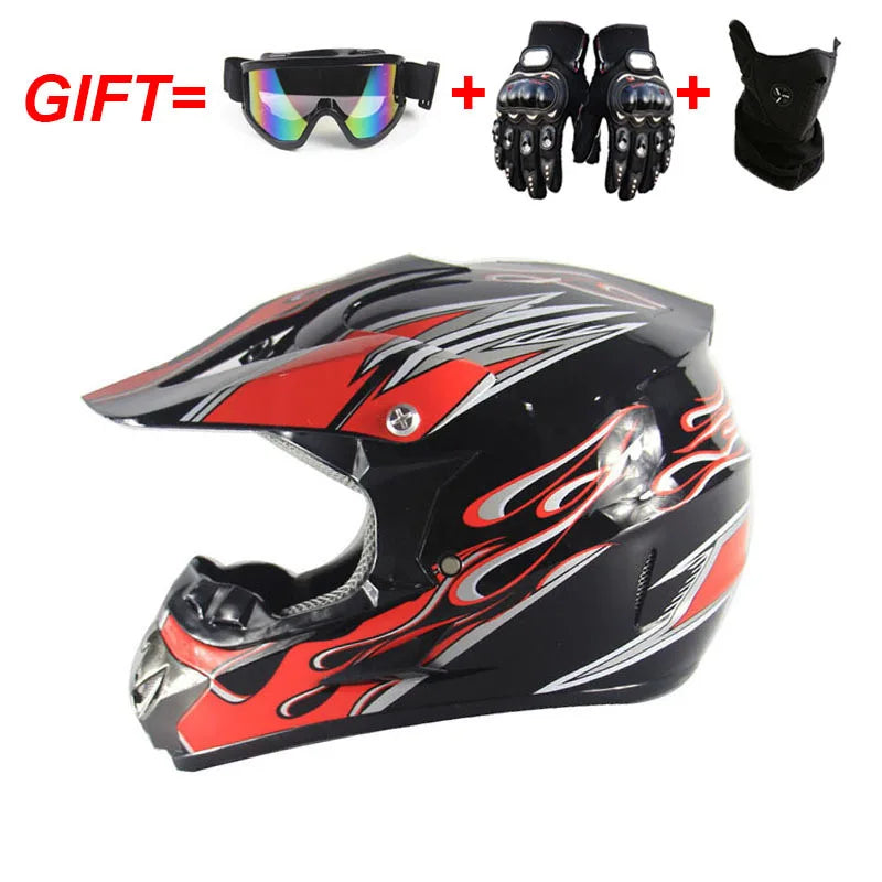 Adult Motocross Dirt Bike Helmet Dirtbike ATV Helmet Unisex Adult Men Women Adjustable Off-Road Motorcycle Helmet