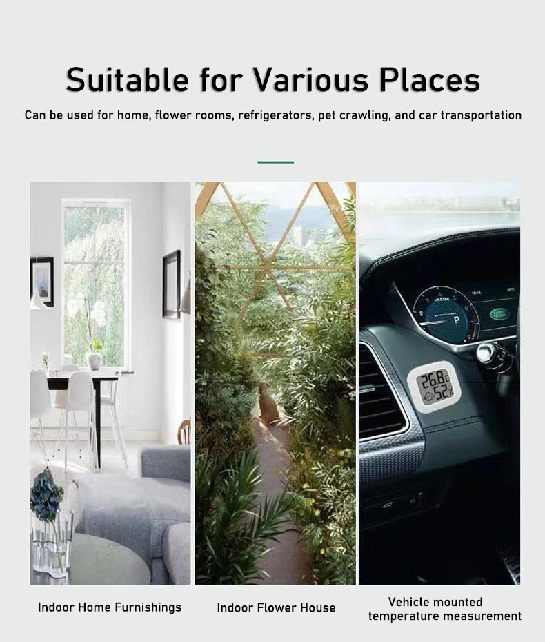 LCD Digital Thermometer Hygrometer Indoor Room Electronic Temperature Humidity Meter Sensor Gauge Weather Station For Home