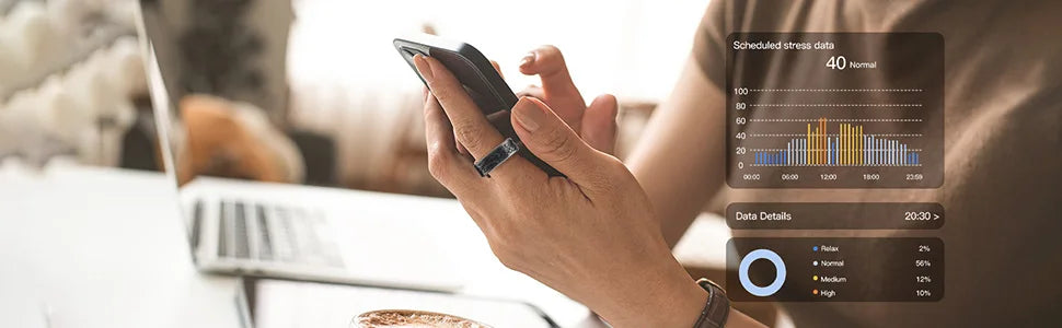 little meatball2025New Smart Ring Men's and Women's Heart Rate Oximetry Monitor IP68, Multi-Sport Mode for Android and i0s