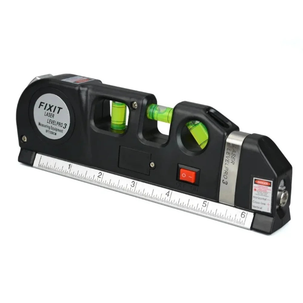 Multipurpose Measure Laser Level Aligner for Horizon Vertical Measure with Standard Metric Rulers Construction Measuring Tools