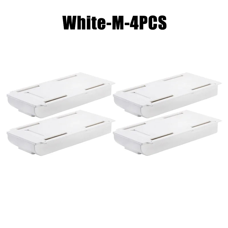 Hidden Storage Box Desk Storage Drawer Self-Adhesive Plastic Table Storage Holder Simple Sundries Cosmetics Stationery Organizer