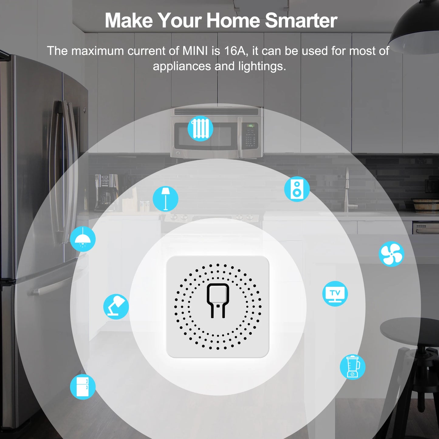 16A Mini Wifi Switch DIY Smart Home 2-way Control Relay Smart LIfe APP Control Remotely Timer Works With Alexa Google Home