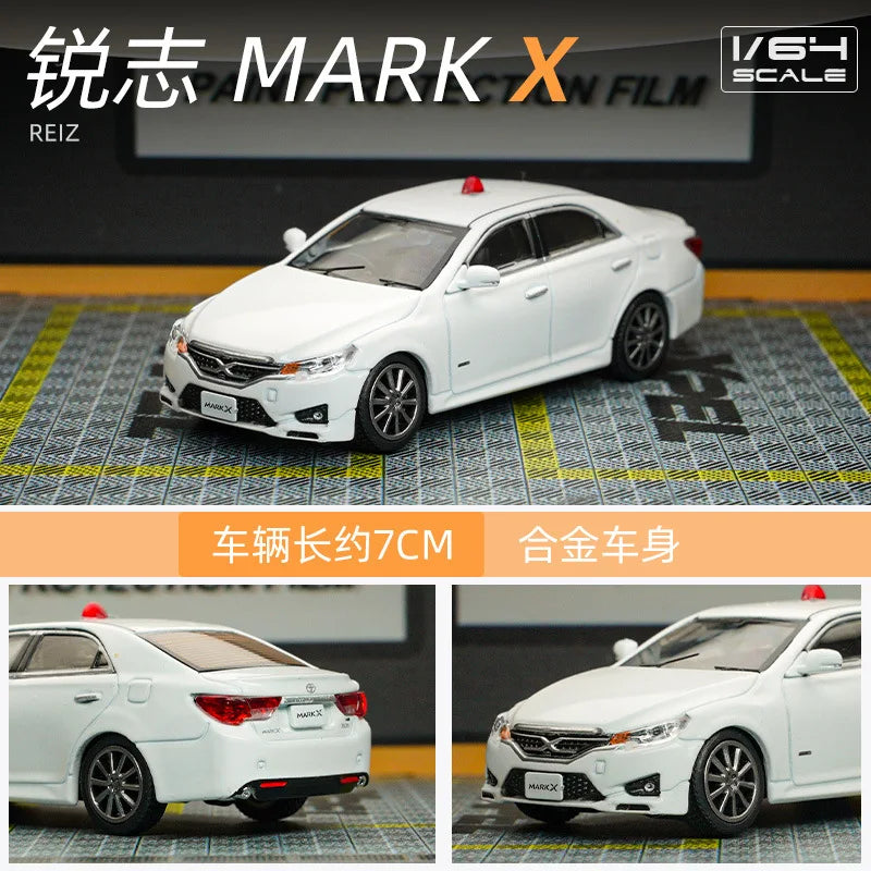 1:64 Gcd Toyota Reizhi Mark X Small Scale Static Miniature Imitation Alloy Car Model Toy Collection Display Gifts