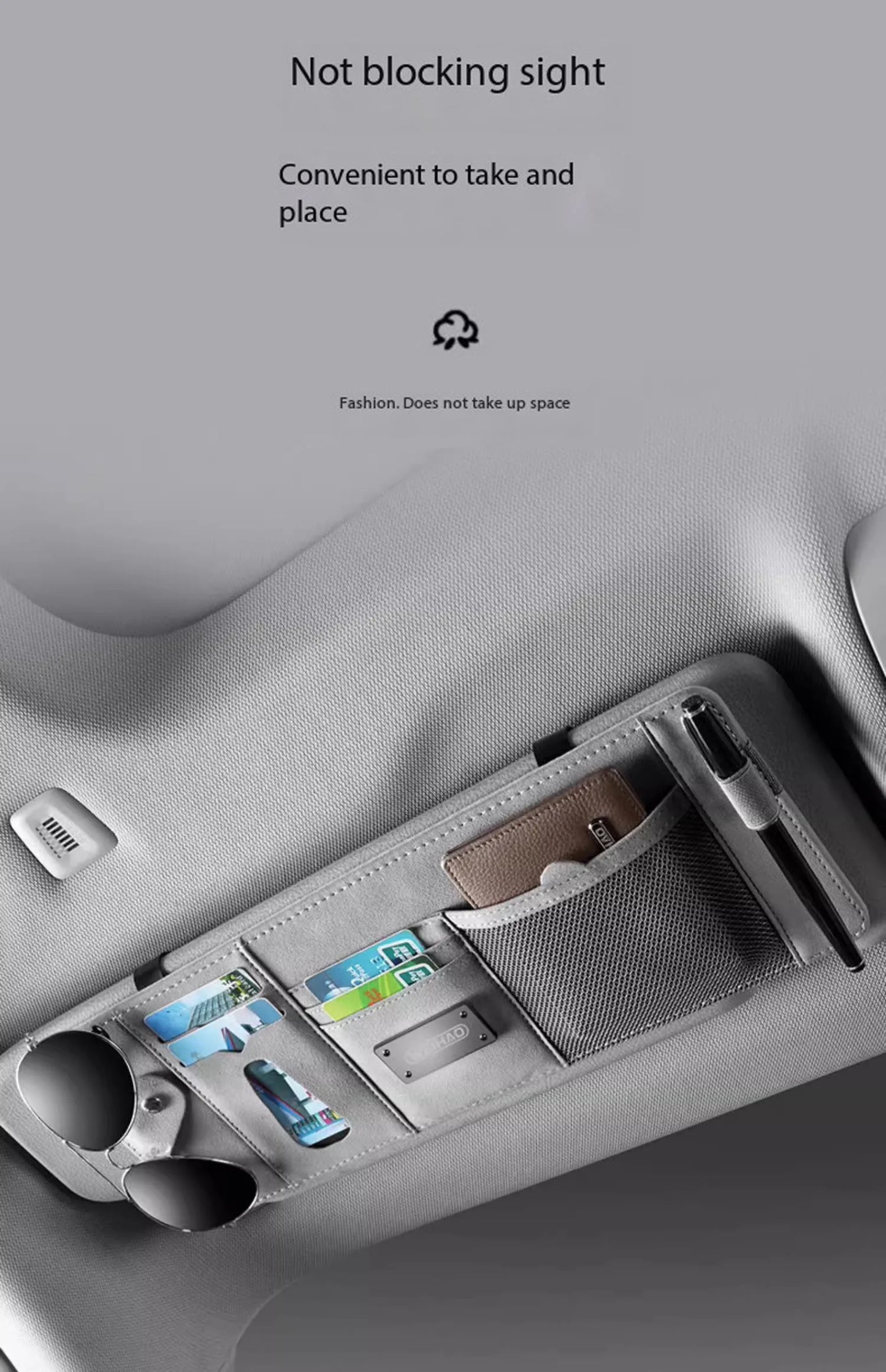 New Arrival Car Sun Visor Bill Pen Business Card Holder Organizer Storage Box Sunglasses Clip Stowing Tidying Car Accessories