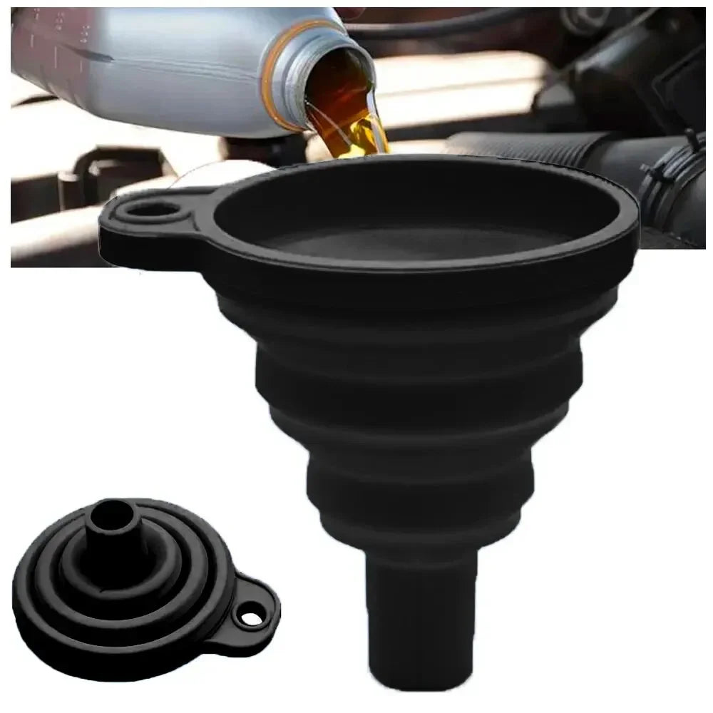 New Engine Funnel Car Universal Silicone Liquid Funnel Washer Fluid Change Portable Auto Engine Oil Petrol Change Funnel